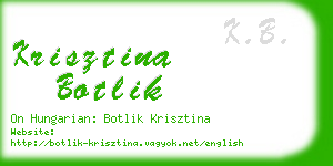 krisztina botlik business card